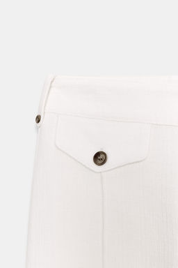 PANTAL?N CULOTTE TEJIDO R?STICO / Crudo - Zara фото 7