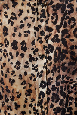 TRENDYOLMILLA Kahverengi Leopar Animal Desenli Oversize Dokuma Genis Kal?p Gomlek TWOAW25GO00050  фото 4