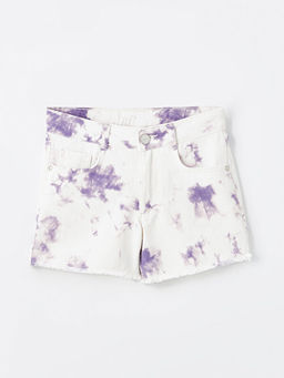 Batik Desenli K?z ?ocuk Jean ?ort
