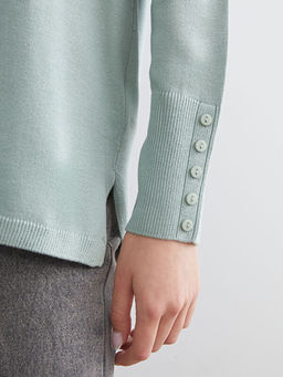 Bisiklet Yaka Ta?l? Kad?n Triko Kazak