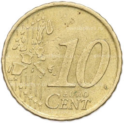 Монета 10 евроцентов 1999 года Испания