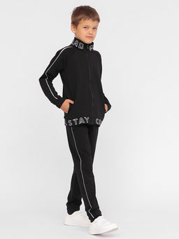 CRB wear/!CWJB 90110-22 Комплект для мальчика (толстовка, брюки),черный/Ex.Cherubino  фото 4