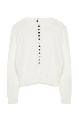 TRENDYOLMILLA Koyu Gri Basic Dugmeli Ceket Gorunumlu Triko H?rka TWOAW25HI00164  фото 13