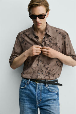 CAMISA FLUIDA ESTAMPADO ABSTRACTO / Marr?n - Zara фото 5