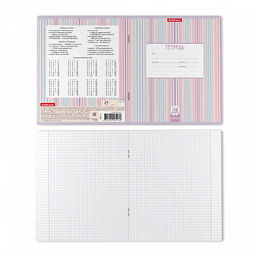 Цена за 160 шт. Тетрадь школьная ученическая ErichKrause Optima Stripes ассорти, 24 листа, клетка (в плёнке по 10 шт.)  фото 8