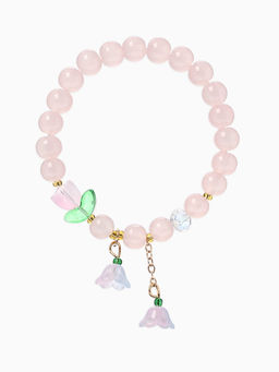 Браслет "Тюльпанчик" шар №8, цвет розовый