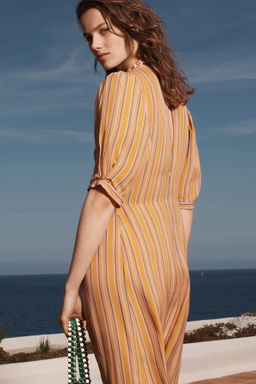 LIMITED EDITION STRIPED MIDI DRESS - Zara фото 11