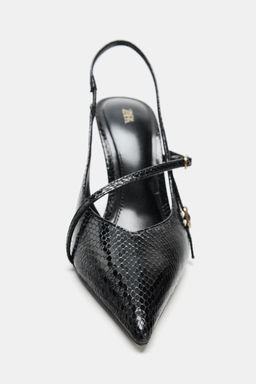 HIGH-HEEL SHOES WITH STRAPS AND BUCKLES - Zara фото 8