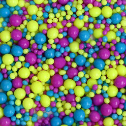 Посыпка кондитерская с мягким центром НЕОН: синий, лимонный, ультрафиолет, 50 г - Simaland фото 2