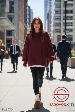 Свитер вязаный однотонный