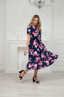 Платье женское из кулирки Кармелита яблоневый цвет - Амадэль фото 7