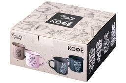 Набор 4 кружек 400 мл 13*9,5*8,8 см Кофе NEW BONE CHINA - Elan gallery фото 9