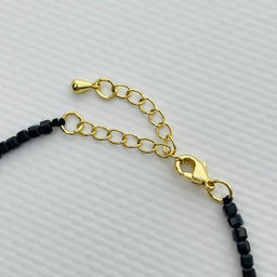 Чокер из черной Шпинели и Граната 40 см +