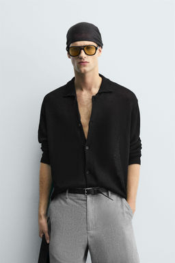 RELAXED FIT KNIT OVERSHIRT - Zara фото 2