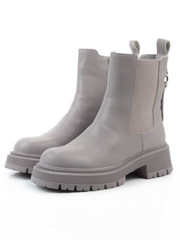 04-PAT174-2Z GRAY Ботинки зимние женские (натуральная кожа, 100% шерсть)