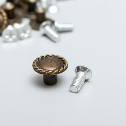 Цена за 10 шт. Ручка для шкатулки металл Спираль бронза 0,9х1,3х1,3 см