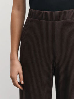 Трикотажные брюки в рубчик / Zarina  фото 5