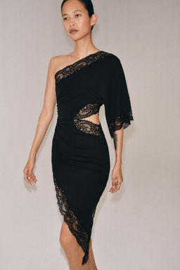 CUT-OUT LACE DRESS - Zara фото 11