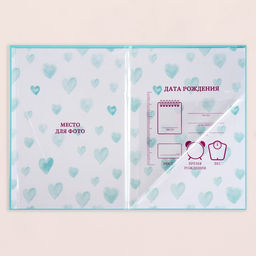 Папка под свидетельство о рождении Для мальчика голубой фон, А5 - Дарим Красиво фото 3