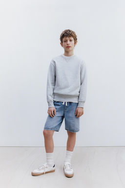 LOOSE FIT DENIM BERMUDA SHORTS - Zara фото 6