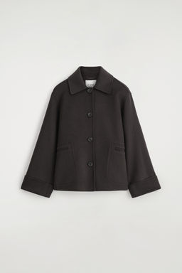CHAQUETA CORTA DE LANA DE DOBLE FAZ