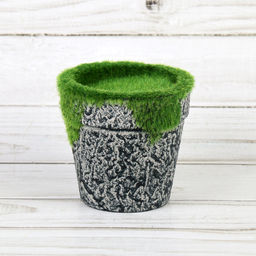 Кашпо со мхом декоративное 8х7,5 см / 16010 /уп 240/ - ГалеонТрейд фото 8
