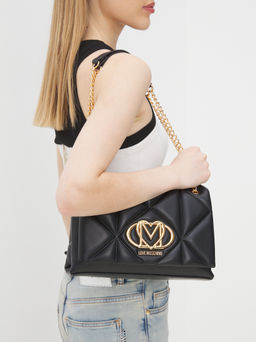 Женская сумка на плечо LOVE MOSCHINO EMBOSSED Q Артикул 4376982, черный фото 5