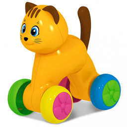 Игрушка-покатушка Веселый котик 18,5х10х19,5см, полипропилен, картонный вкладыш, Stellar (Россия)