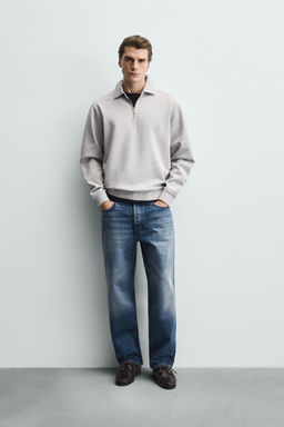 SUDADERA POLO INTERLOCK CREMALLERA / Gris vigor?