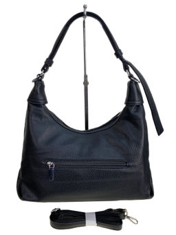 Женская сумка из искусственной кожи и натуральной замши, цвет черный - Greta фото 2