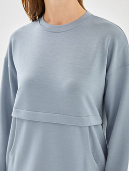 Bisiklet Yaka Kad?n Sweatshirt Tunik