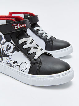 Mickey ve Minnie Mouse Bask?l? C?rt C?rtl? Bilek Boy K?z ?ocuk Spor Ayakkab? - Waikiki фото 3