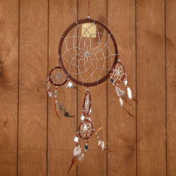 Ловец снов «Пять колец», 25×0.5×50 см, коричневый