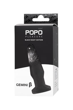 Анальная втулка TOYFA POPO Pleasure Gemini , TPE, черная, 12,4 см