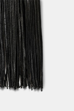 STRETCH LONG DRESS WITH FRINGING - Zara фото 11