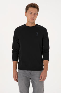 Erkek Siyah Basic Sweatshirt