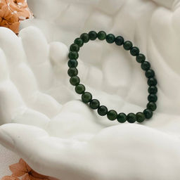 Браслет из зелёного Нефрита 17 см