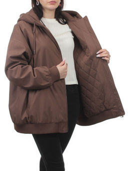 H24-283 BROWN Куртка демисезонная женская (100 гр. синтепон)