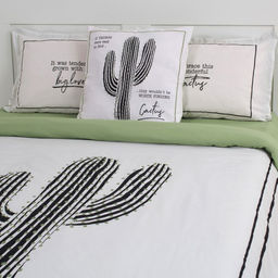 Постельное бельё Этель евро Кактус 200х217 см, 240*220 см, 50х70+3 см - 2 шт  фото 22