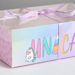 Цена за 5 шт. Коробка для капкейка, кондитерская упаковка, 6 ячеек, Unicake, 23×16×7.5 см