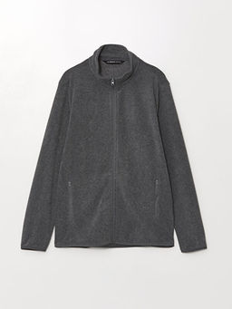 Dik Yaka Uzun Kollu Polar Erkek Fermuarl? Sweatshirt