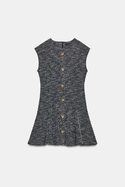 VESTIDO SKATER ESTRUCTURA / Negro / Blanco - Zara фото 7