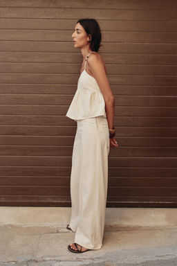 Z1975 WIDE-LEG HIGH-WAIST BEADED JEANS - Zara фото 12