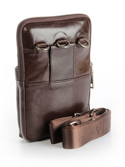 LACCOMA сумка VIN25011-коричневый натуральная кожа хлопок  фото 2