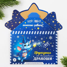 Набор предсказаний в конверте Волшебный дракоша, 8 х 12 см, 3 предсказания