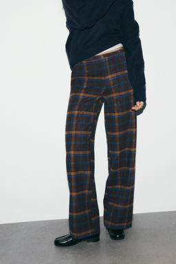 CHECK WOOL TROUSERS - Zara фото 7