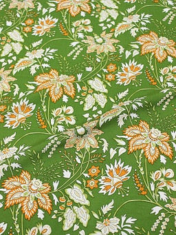 Штапель Зачарованный сад цв.травяной, ш.1.45м, вискоза-100%, 100гр/м.кв