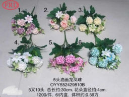 Цветок искусственный 30 см Букет 5 цветков / FD152 /уп 2/200/1200/ - Галеонтрейд фото 9