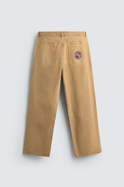 BAGGY FIT NFL WASHINGTON COMMANDERS EMBROIDERED PATCH TROUSERS - Zara фото 5