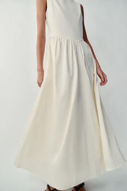 VESTIDO MIDI COMBINADO / Crudo - Zara фото 4